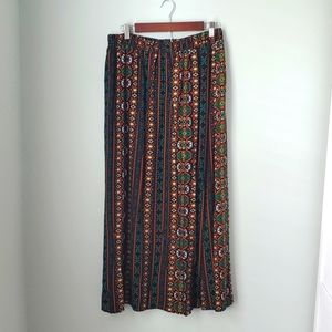 Shein Midi Navy Boho Skirt